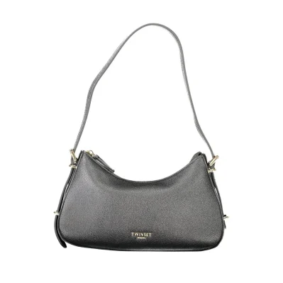 Black Polyethylene Women Handbag