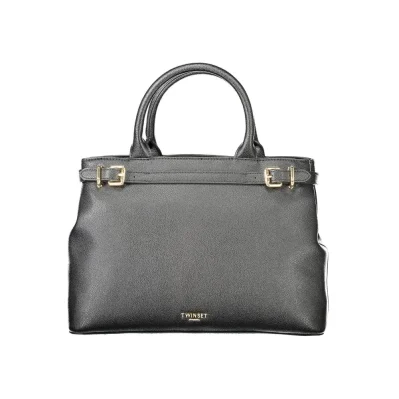 Black Polyethylene Women Handbag