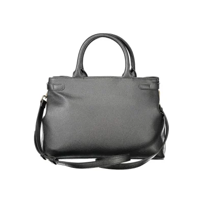Black Polyethylene Women Handbag