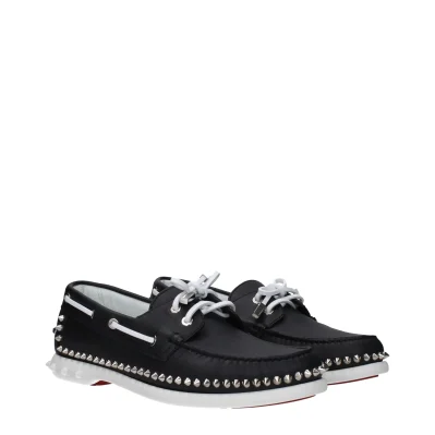 Black Leather Slip-On Loafers