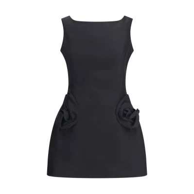 Black Cotton Cocktail Dress