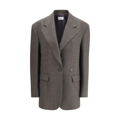 Gray Fleece Wool Blazer