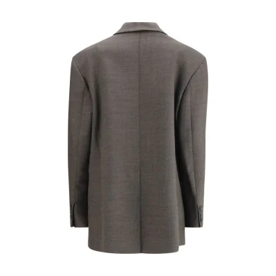 Gray Fleece Wool Blazer