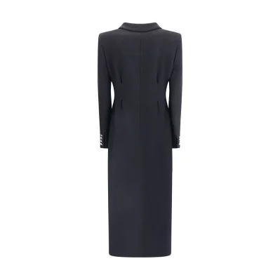 Black Fleece Wool Coat