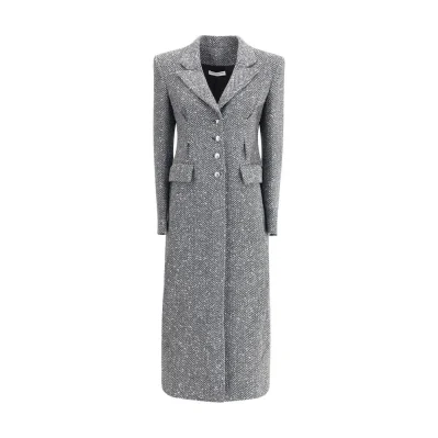 Gray Fleece Wool Coat