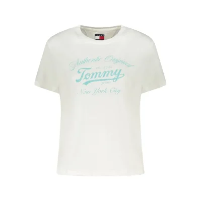 White Cotton Women T-Shirt