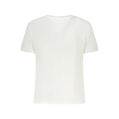 White Cotton Women T-Shirt