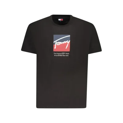 Black Cotton Men T-Shirt