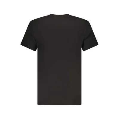 Black Cotton Men T-Shirt