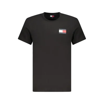 Black Cotton Men T-Shirt