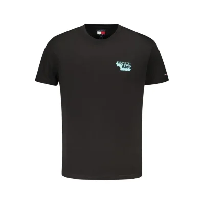 Black Cotton Men T-Shirt