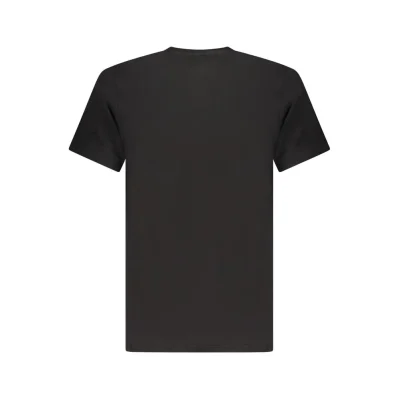 Black Cotton Men T-Shirt