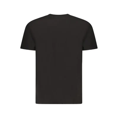 Black Cotton Men T-Shirt