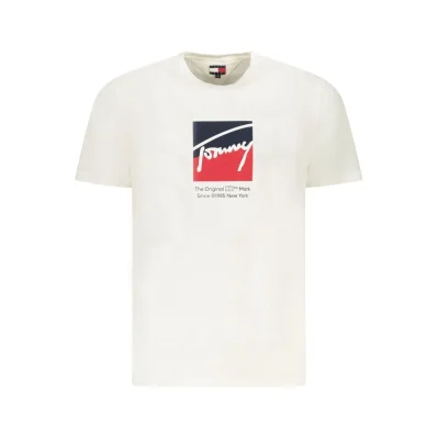 White Cotton Men T-Shirt