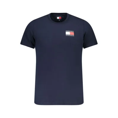 Blue Cotton Men T-Shirt