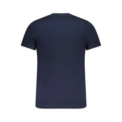 Blue Cotton Men T-Shirt