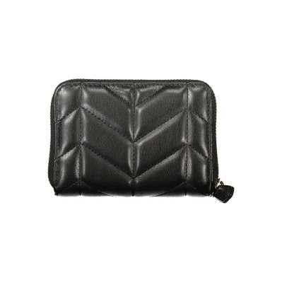 Black Polyurethane Women Wallet
