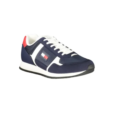Blue Polyester Men Sneaker