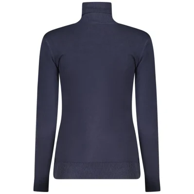 Blue Viscose Women Sweater