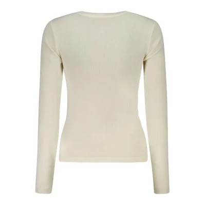 White Cotton Women T-Shirt