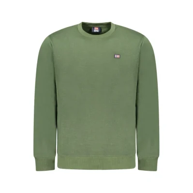 Green Cotton Men Sweater