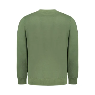 Green Cotton Men Sweater
