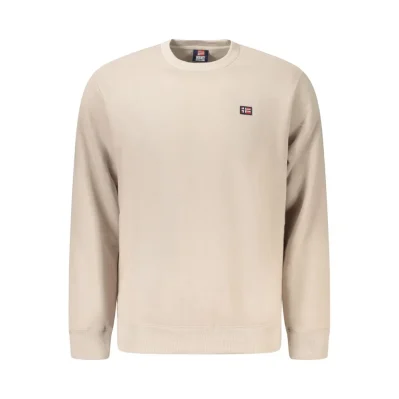 Beige Cotton Men Sweater