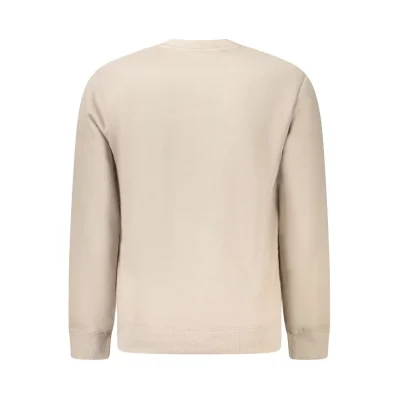 Beige Cotton Men Sweater