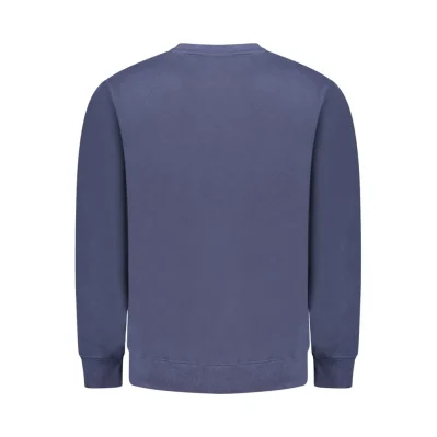 Blue Cotton Men Sweater