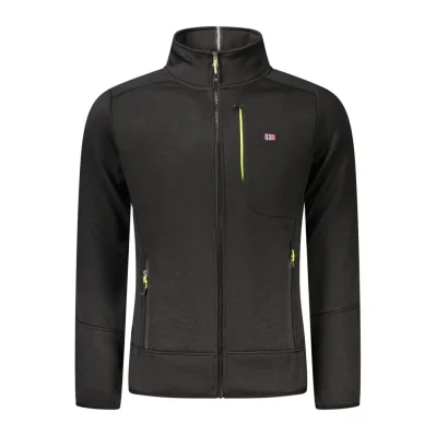 Black Polyester Men Sweater