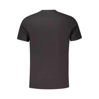 Black Cotton Men T-Shirt