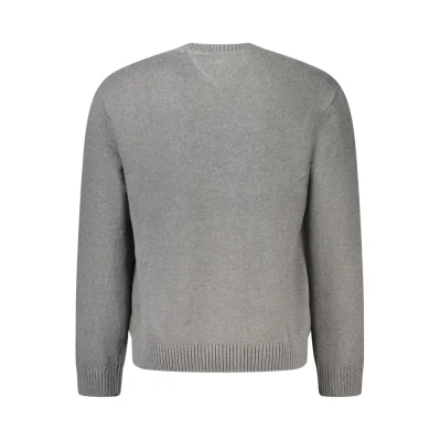Gray Cotton Men Sweater