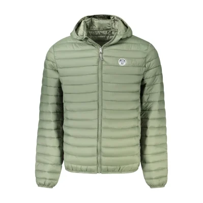 Green Polyester Men's Jacket