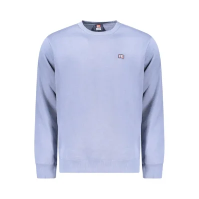 Blue Cotton Men Sweater