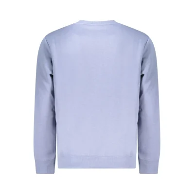 Blue Cotton Men Sweater