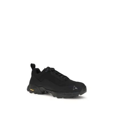 Black Polyamide Athletic Sneakers