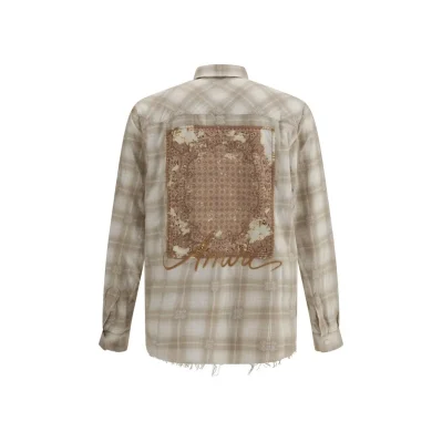 Beige Cotton Pattern Shirt
