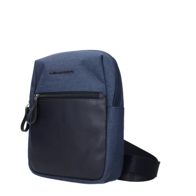 Blue Fabric Crossbody Bag