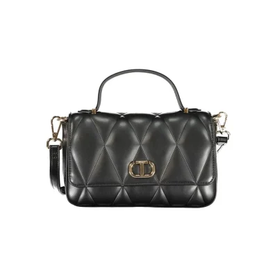 Black Polyethylene Women Handbag