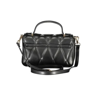 Black Polyethylene Women Handbag