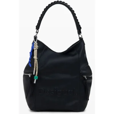 Black Polyethylene Women Backpack