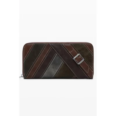 Brown Polyethylene Women Wallet