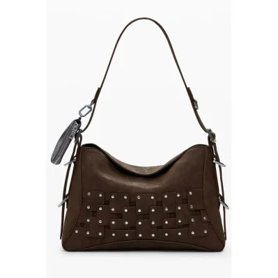 Brown Polyethylene Women Handbag