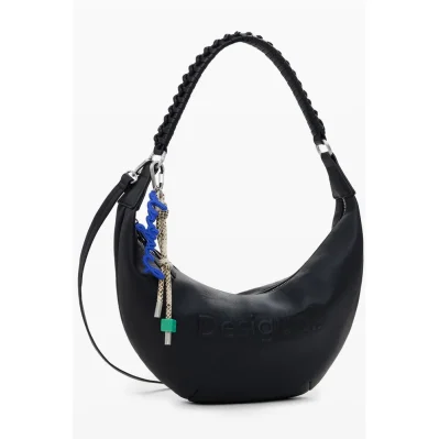 Black Polyethylene Women Handbag
