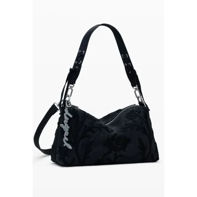Black Polyethylene Women Handbag