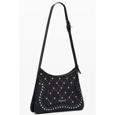 Black Polyethylene Women Handbag