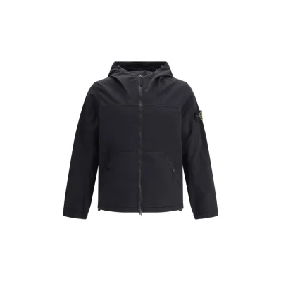 Black Cotton Shell Jacket