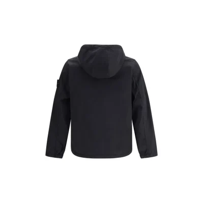 Black Cotton Shell Jacket