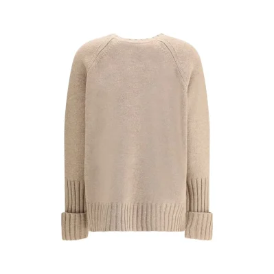 Beige Merino Wool Sweatshirt