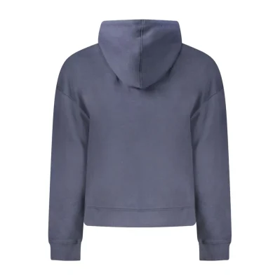 Blue Cotton Women Sweater